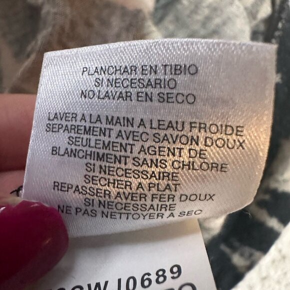 RACHEL Rachel Roy Maxi Dress Women’s XS Cream & Black Print Leather Straps - Picture 15 of 16